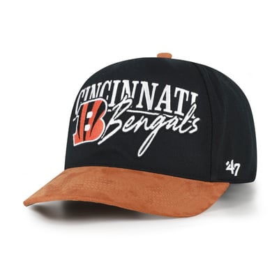 Cincinnati Bengals '47 Scribe Line Hitch Adjustable Hat - Black/Brown