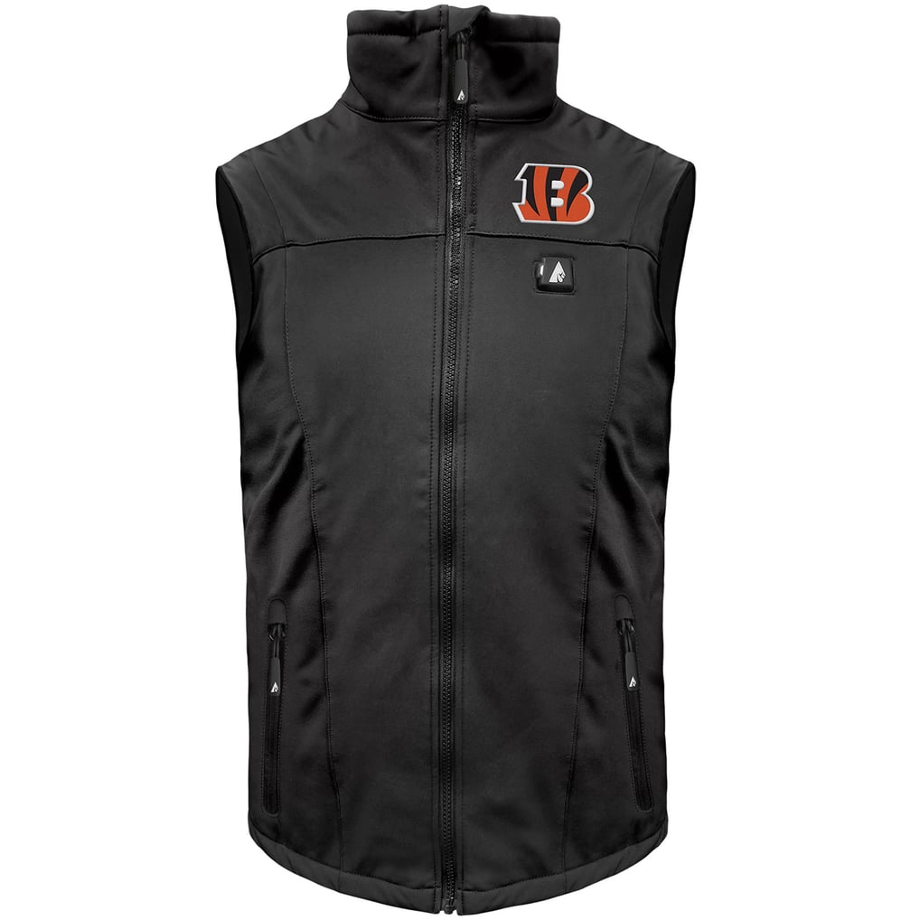  Cincinnati Bengals ActionHeat 5V Softshell Battery Heated Full-Zip Vest - Black
