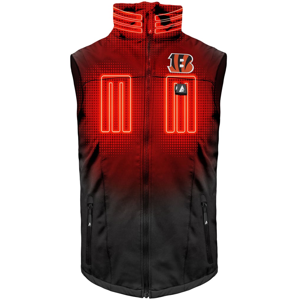  Cincinnati Bengals ActionHeat 5V Softshell Battery Heated Full-Zip Vest - Black