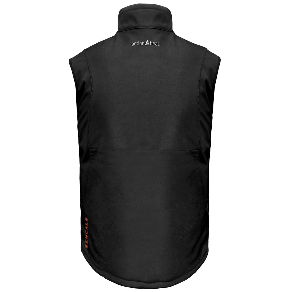  Cincinnati Bengals ActionHeat 5V Softshell Battery Heated Full-Zip Vest - Black