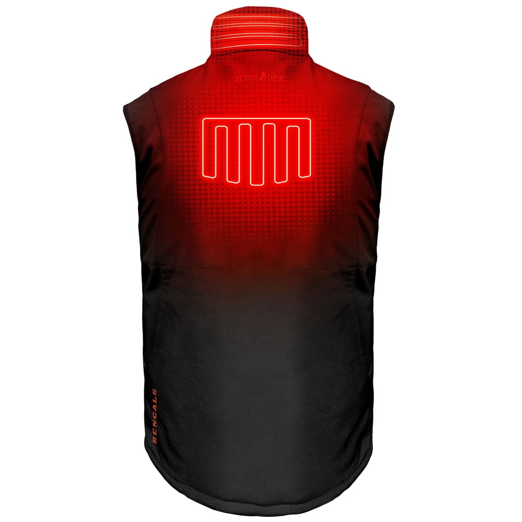  Cincinnati Bengals ActionHeat 5V Softshell Battery Heated Full-Zip Vest - Black