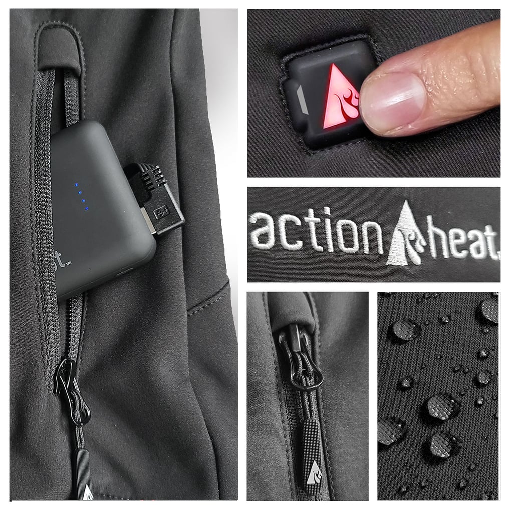  Cincinnati Bengals ActionHeat 5V Softshell Battery Heated Full-Zip Vest - Black