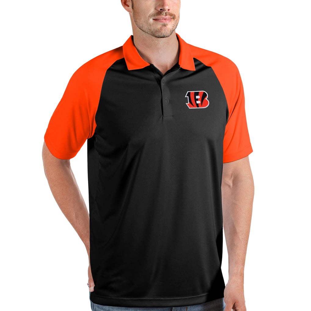 Cincinnati Bengals Antigua Nova Polo - Black/Orange