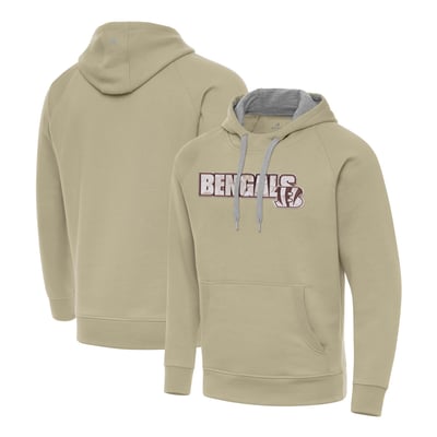 Cincinnati Bengals Antigua Woodland Camo Victory Hoodie - Khaki