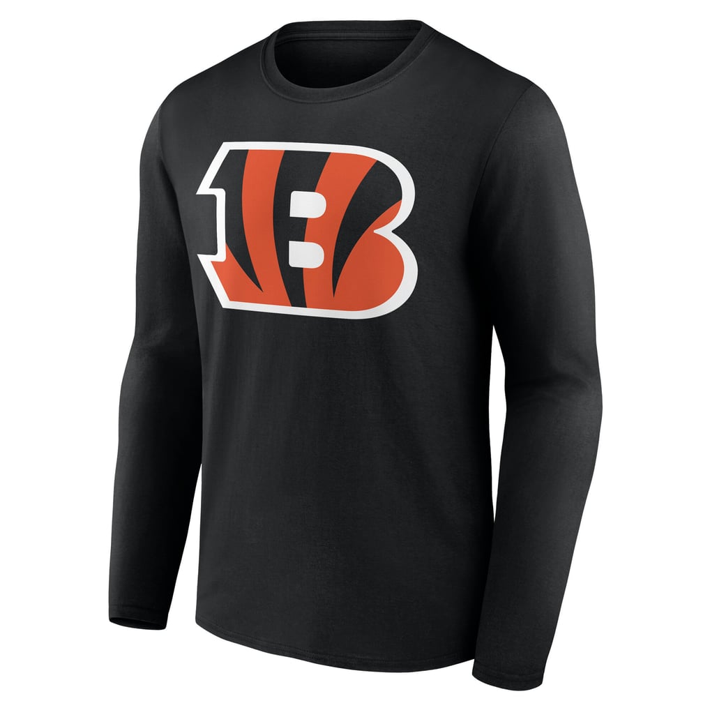 Cincinnati Bengals Team Authentic Personalized Name & Number Long Sleeve T-Shirt - Black