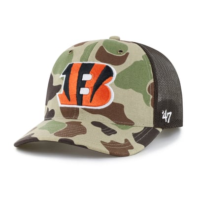 Cincinnati Bengals Carhartt x '47 Adjustable Trucker Hat - Duck Camo