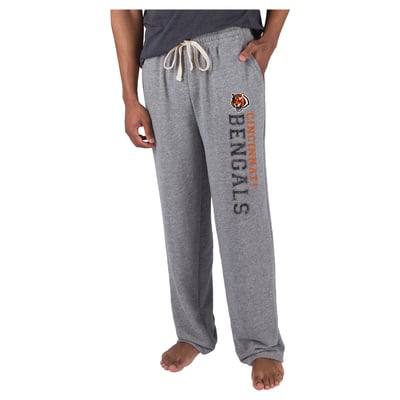  Cincinnati Bengals Concepts Sport Mainstream French Terry Tri-Blend Sweatpants - Gray