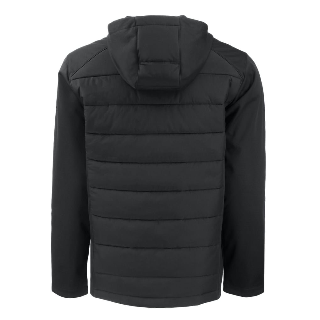 Cincinnati Bengals Cutter & Buck  Evoke PrimaLoft Hybrid Eco Softshell Recycled Full-Zip Hooded Jacket - Black