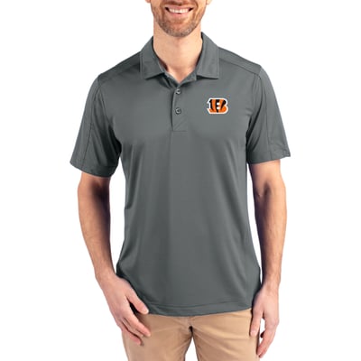 Cincinnati Bengals Cutter & Buck Prospect Textured Stretch Polo - Steel