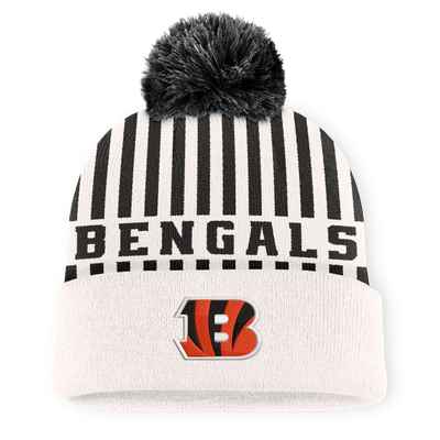 Cincinnati Bengals Fanatics Streak Cuffed Knit Hat with Pom - Cream