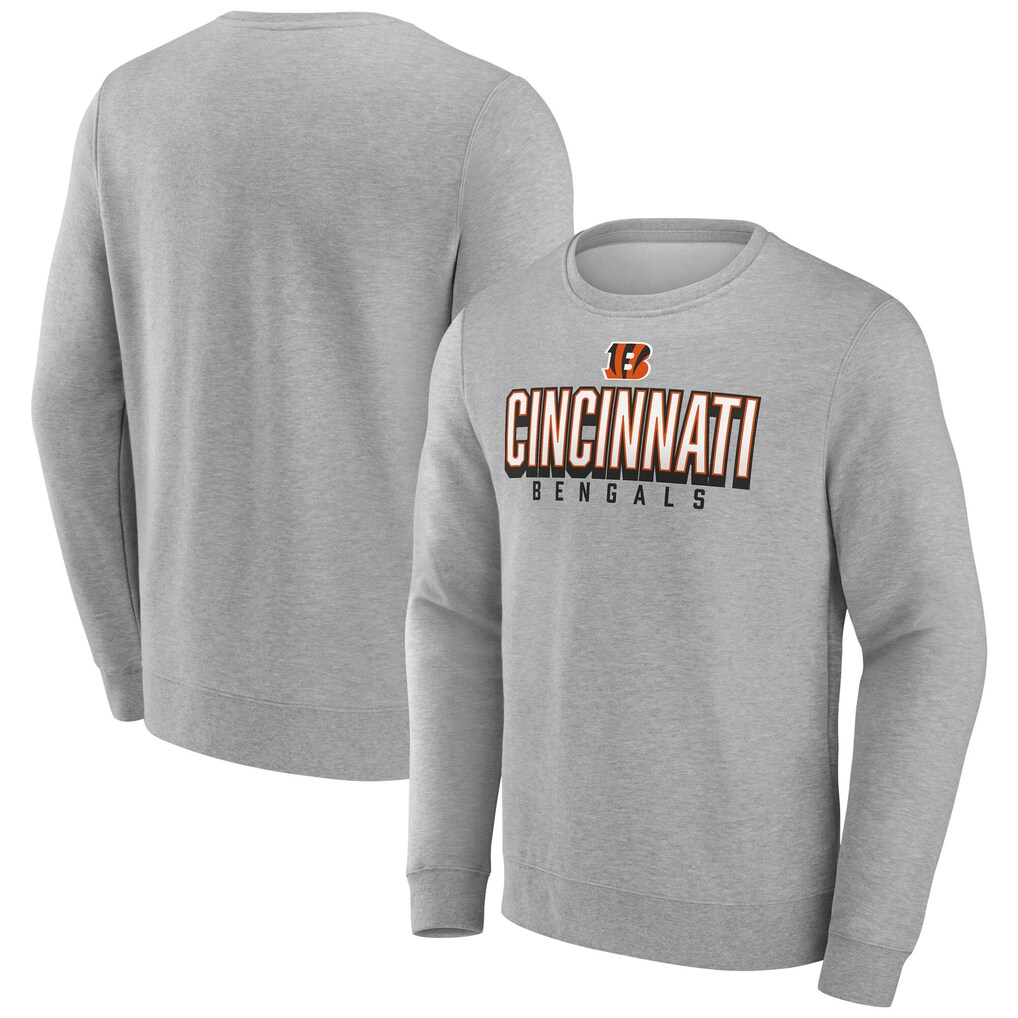 Cincinnati Bengals Fanatics Bold Move Pullover Sweatshirt - Heather Gray