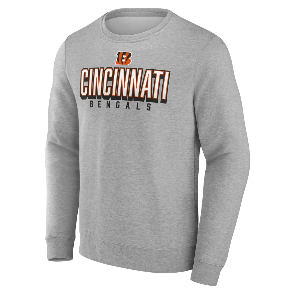 Cincinnati Bengals Fanatics Bold Move Pullover Sweatshirt - Heather Gray