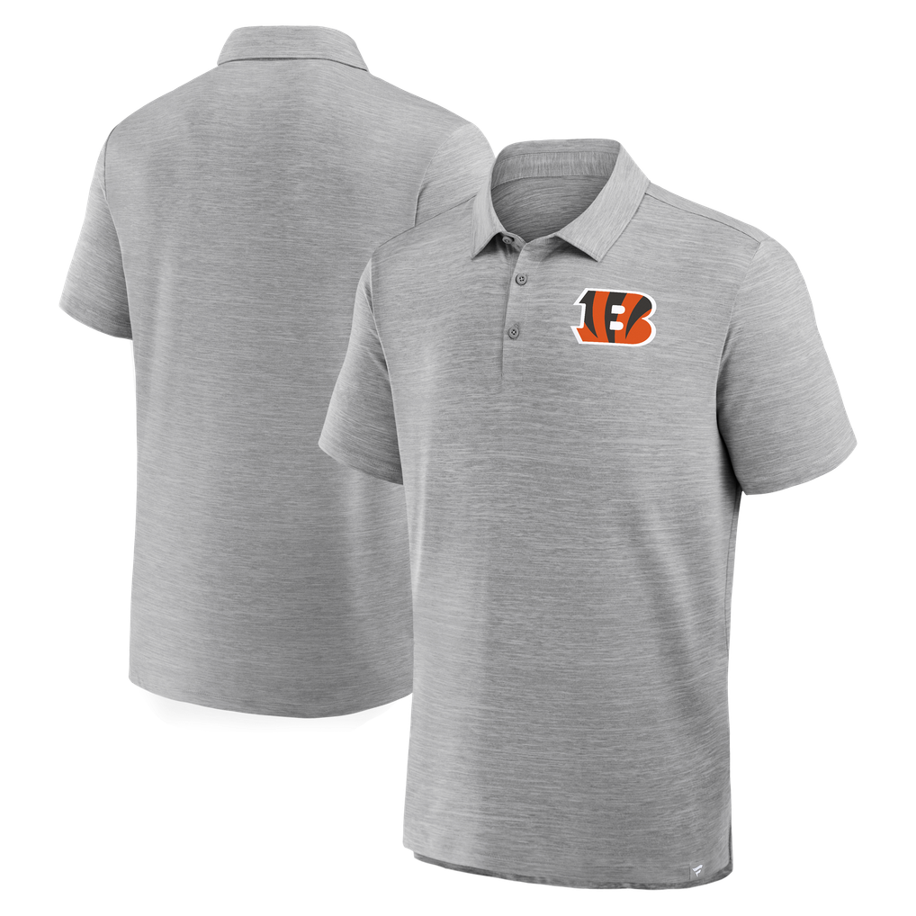 Cincinnati Bengals Fanatics Clutch Polo - Heather Gray