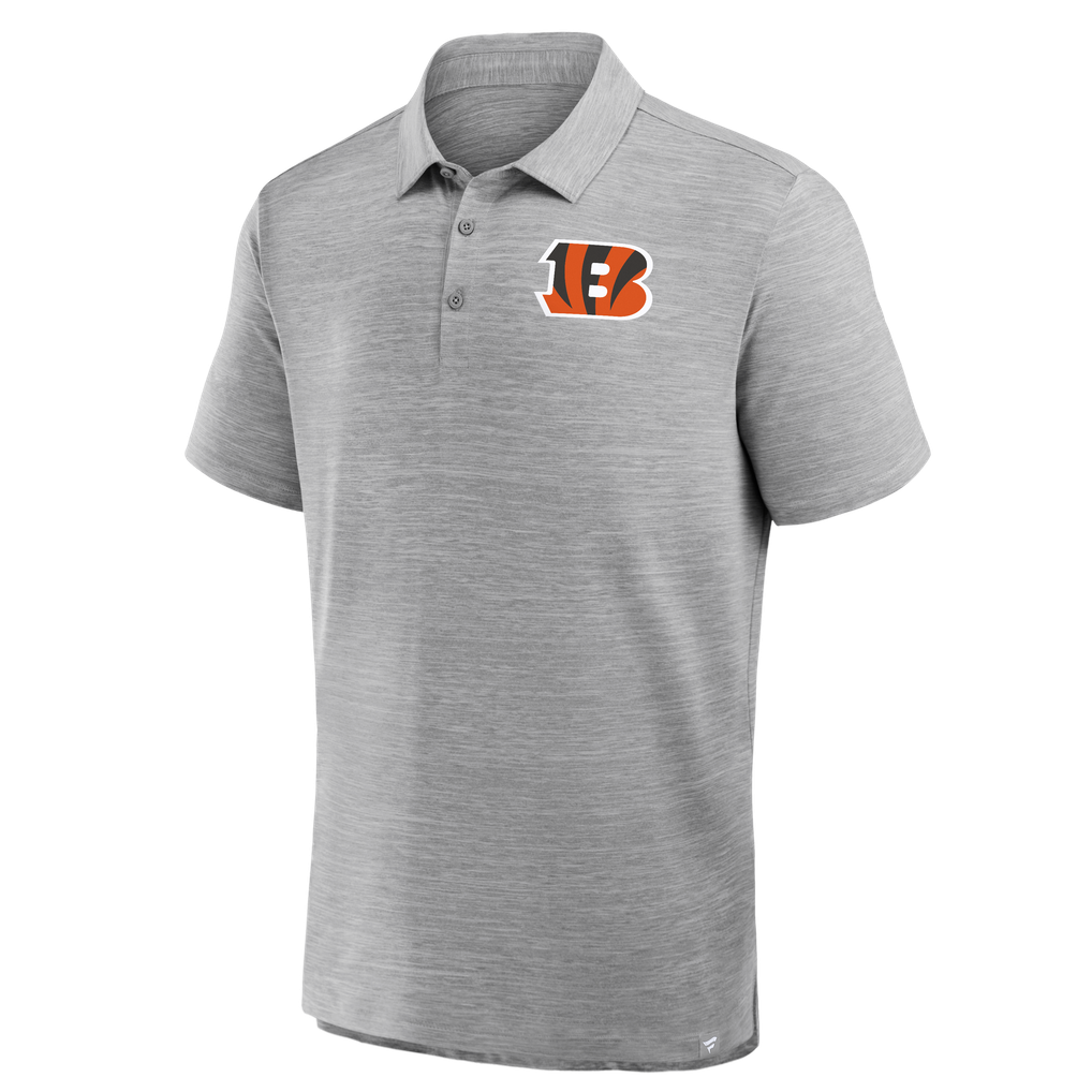 Cincinnati Bengals Fanatics Clutch Polo - Heather Gray