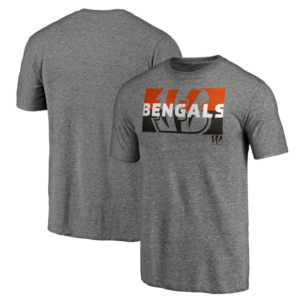  Cincinnati Bengals Square Off Tri-Blend T-Shirt - Heather Gray