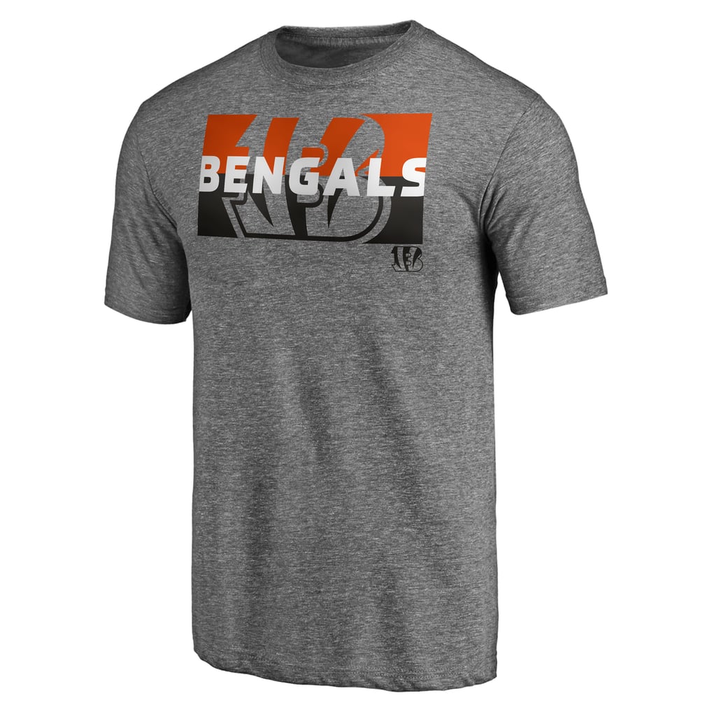  Cincinnati Bengals Square Off Tri-Blend T-Shirt - Heather Gray