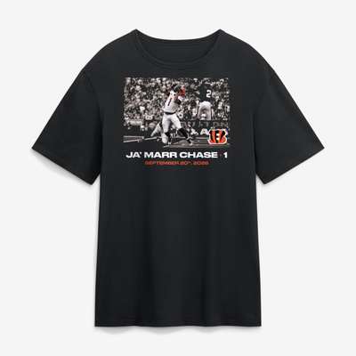 Ja'Marr Chase Cincinnati Bengals NFL Flash Features Week 2 T-Shirt - Black