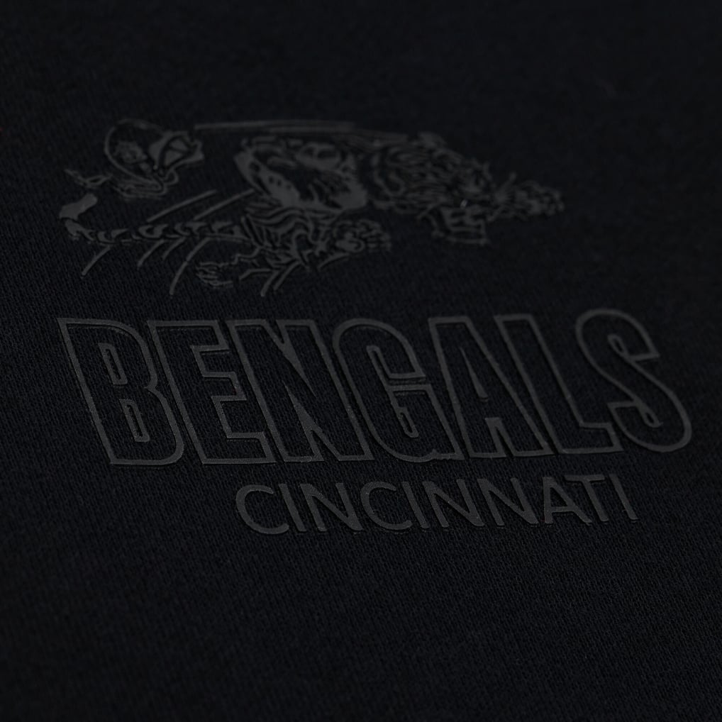 Cincinnati Bengals Mitchell & Ness Core Essentials Micro Logo Fleece Sweatshirt - Black

