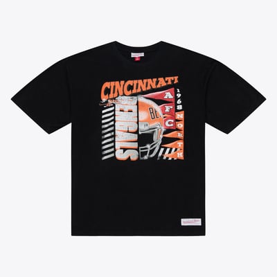 Cincinnati Bengals Mitchell & Ness Core Essentials Street Graphic T-Shirt - Black
