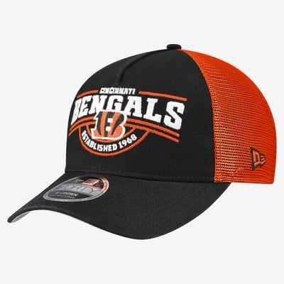 Cincinnati Bengals New Era A-Frame 9FORTY Adjustable Hat - Black
