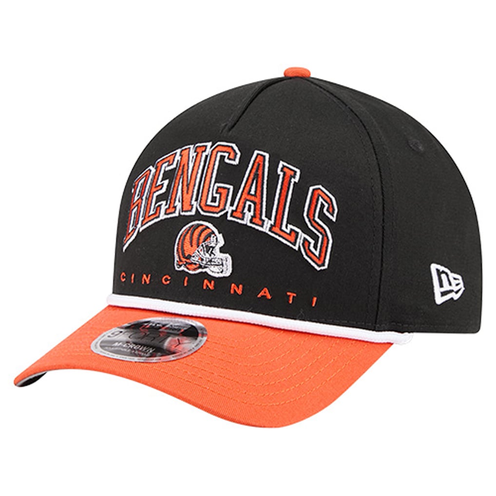  Cincinnati Bengals New Era  Arch COOLERA 9FORTY A-Frame M-Crown Adjustable Hat - Black