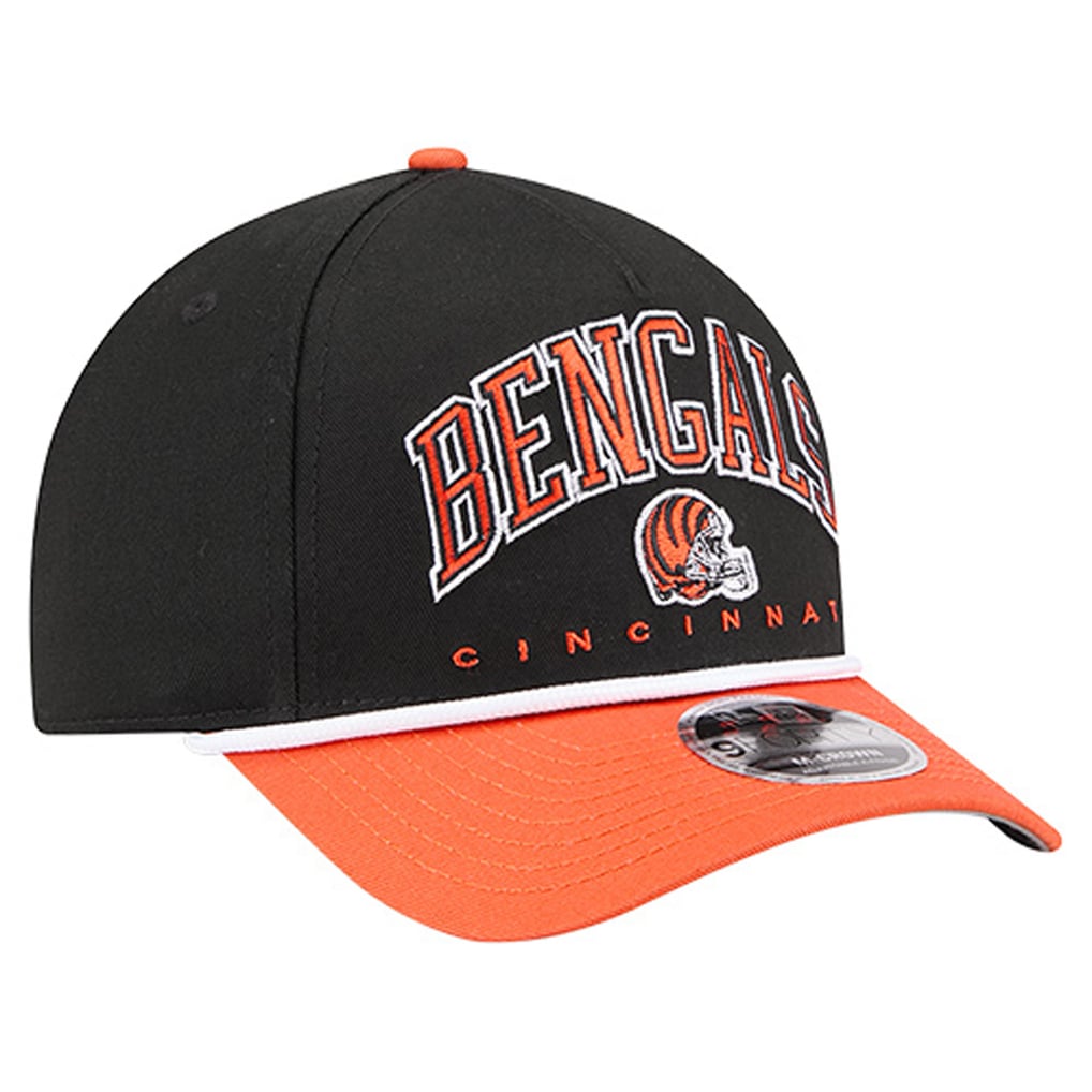  Cincinnati Bengals New Era  Arch COOLERA 9FORTY A-Frame M-Crown Adjustable Hat - Black