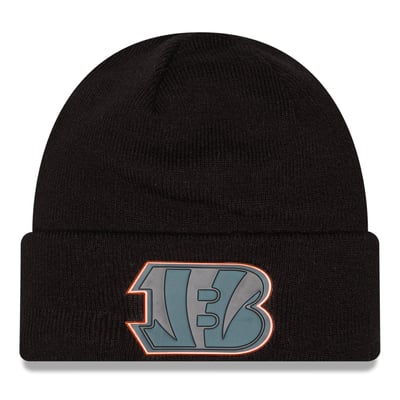 Cincinnati Bengals New Era Chrome Cuffed Knit Hat - Black