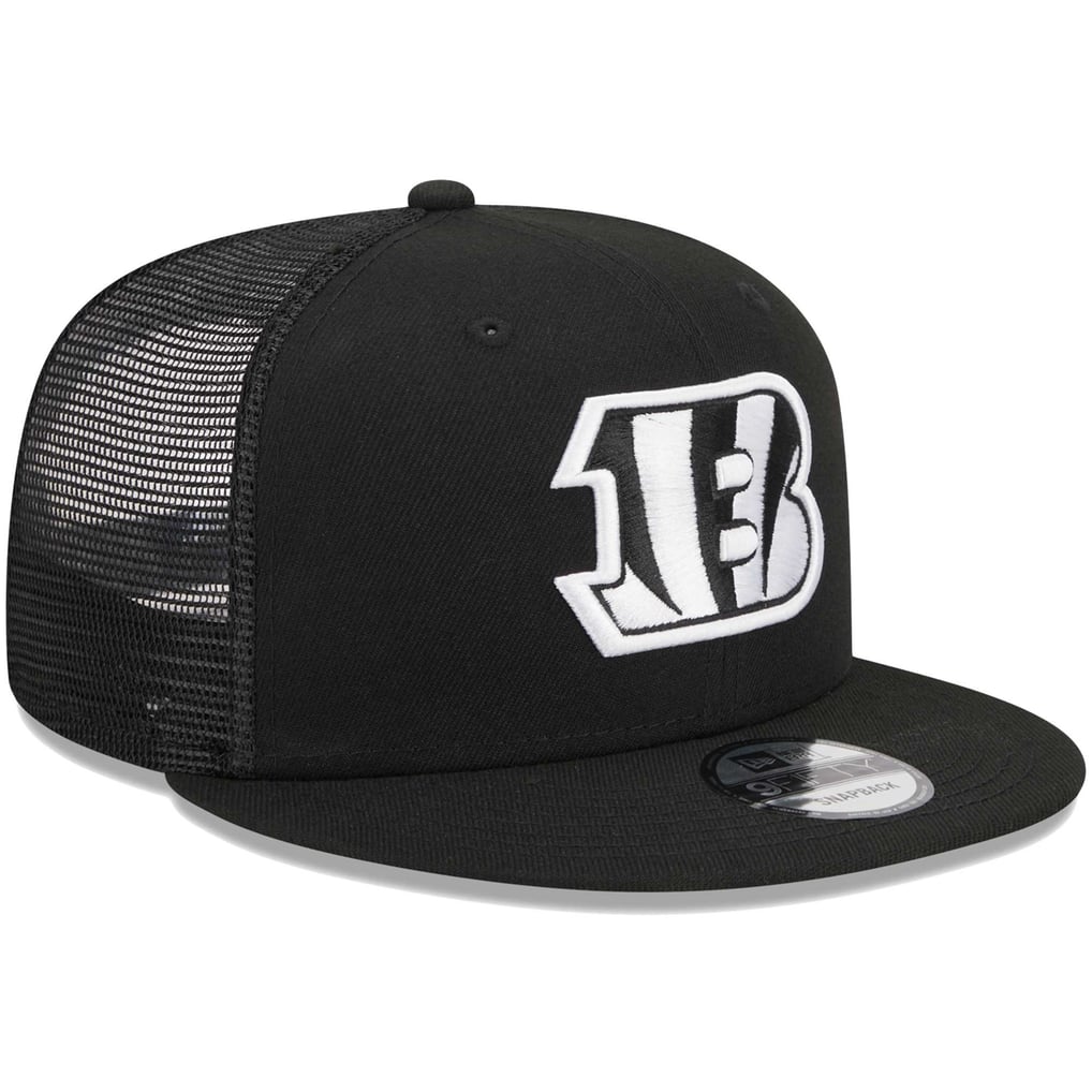 Cincinnati Bengals New Era  Main Trucker 9FIFTY Snapback Hat - Black