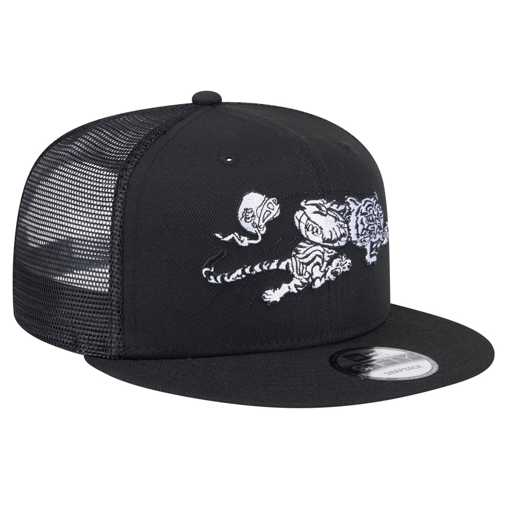 New Era Cincinnati Bengals Black Main Trucker 9FIFTY Snapback Hat