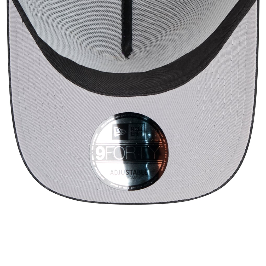 Cincinnati Bengals New Era  Midnight Ink Tonal Text A-Frame Trucker 9FORTY Adjustable Hat - Black