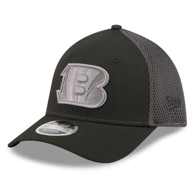 Cincinnati Bengals New Era Neo Mesh 39THIRTY M-Crown Stretch Hat - Black