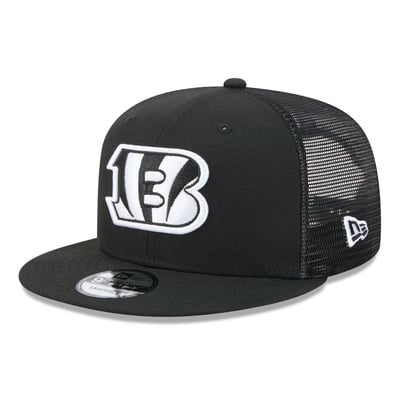 Cincinnati Bengals New Era 9FIFTY Snapback Trucker Hat - Black/White