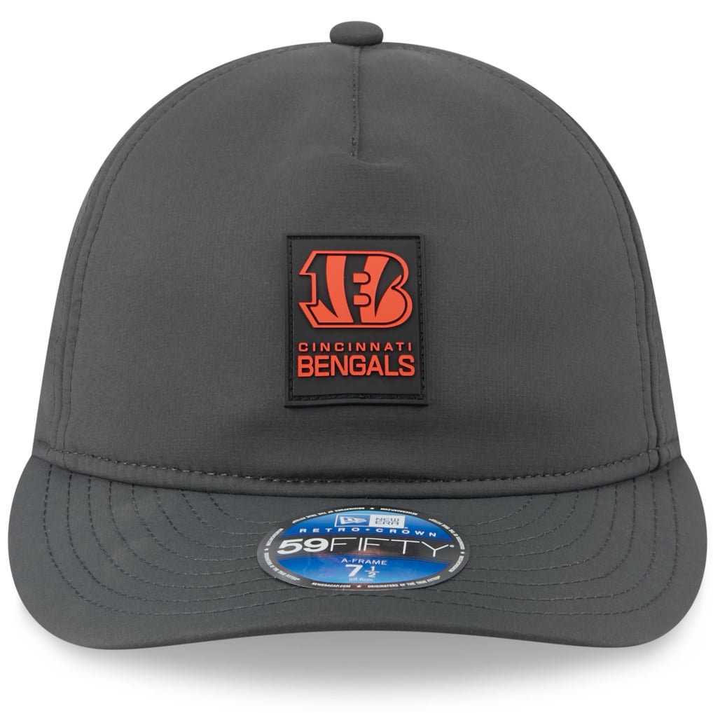 Cincinnati Bengals New Era 2025 Sideline Cold Weather Retro Crown 59FIFTY Fitted Hat - Charcoal