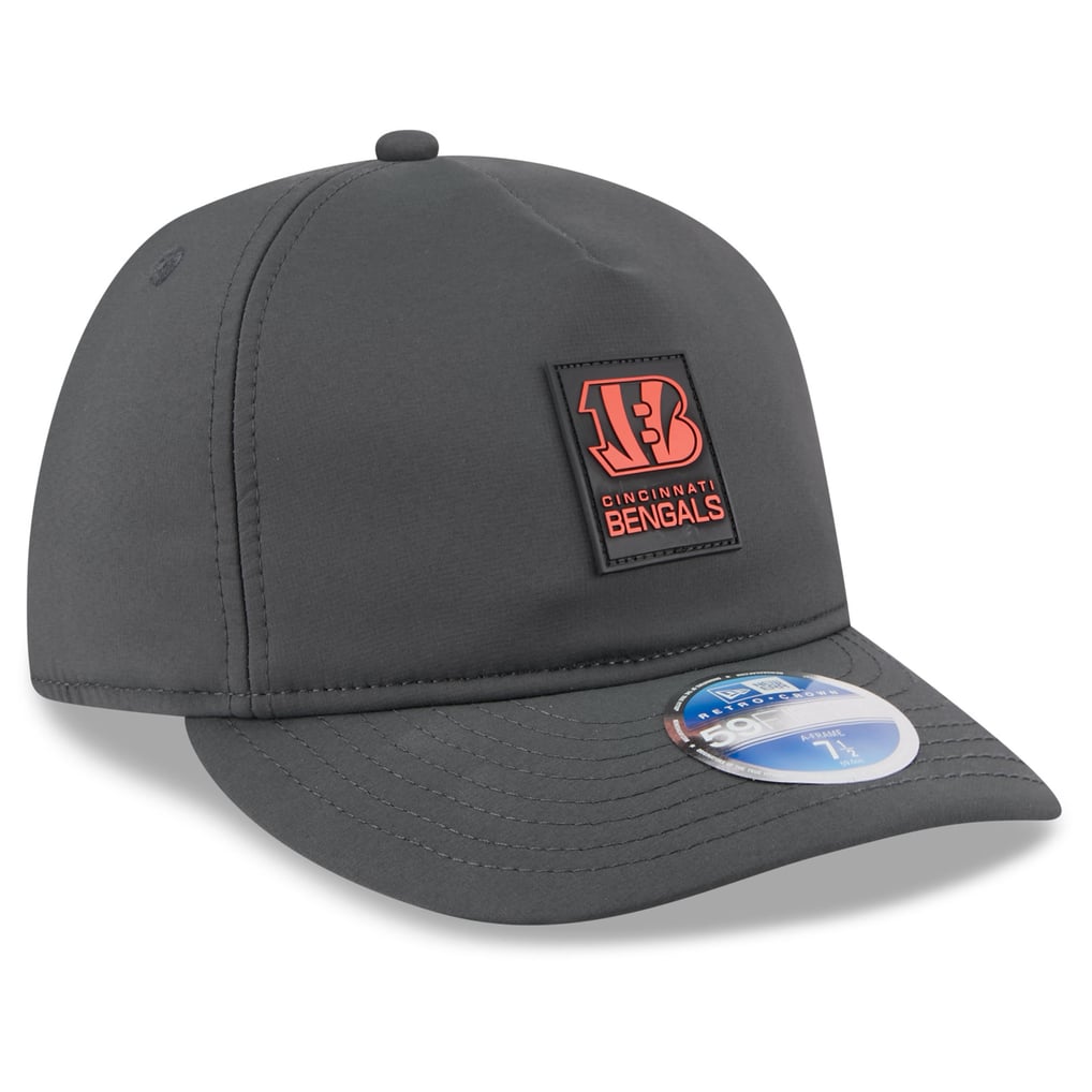 Cincinnati Bengals New Era 2025 Sideline Cold Weather Retro Crown 59FIFTY Fitted Hat - Charcoal