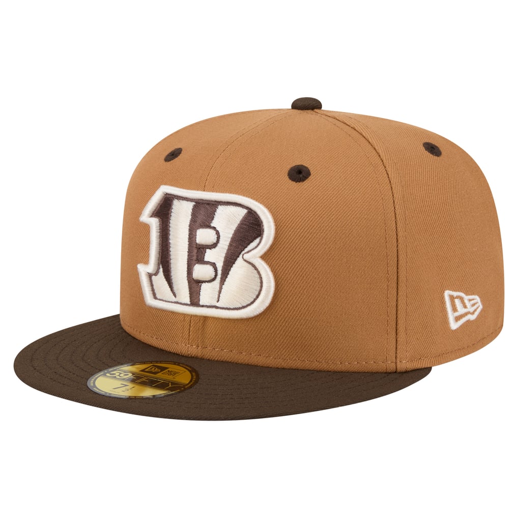 Cincinnati Bengals New Era Two-Tone Walnut 59FIFTY Fitted Hat - Light Brown/Dark Brown
