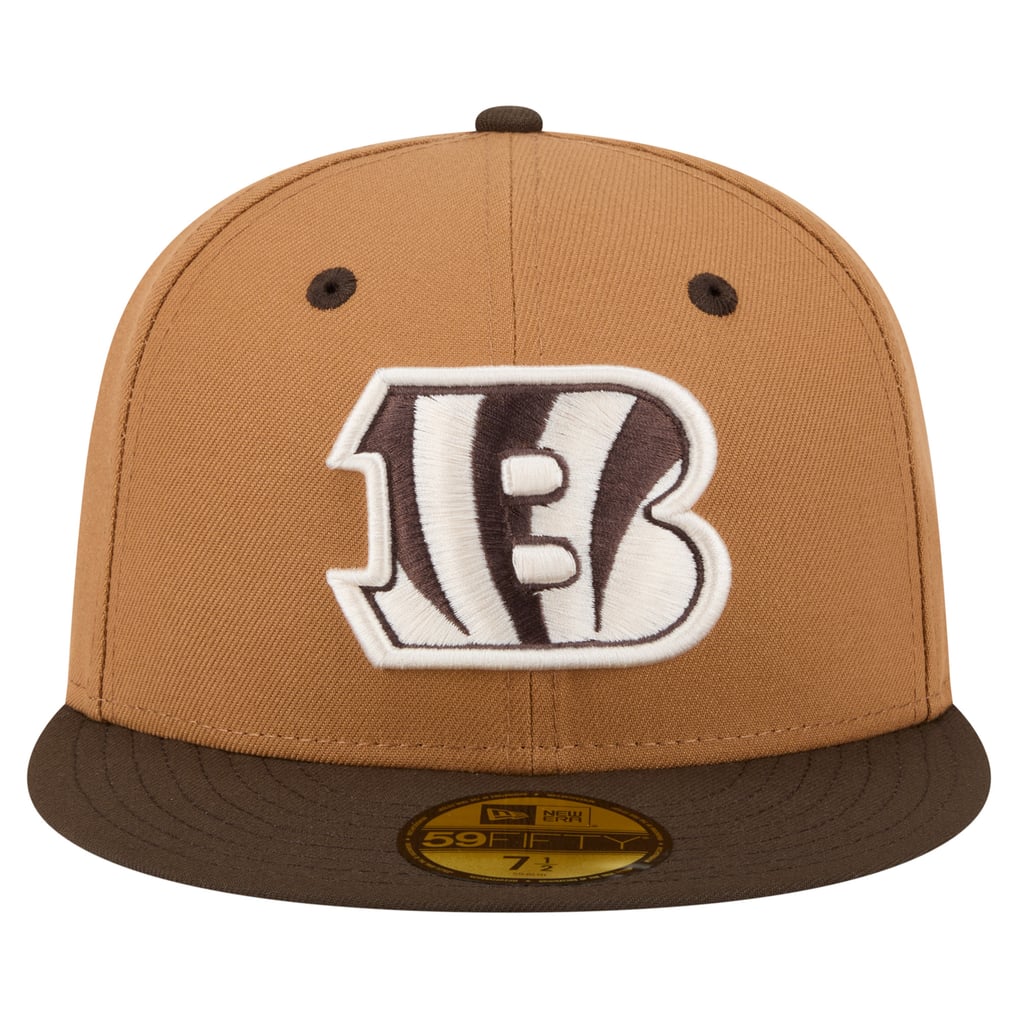  Cincinnati Bengals New Era Two-Tone Walnut 59FIFTY Fitted Hat - Light Brown/Dark Brown