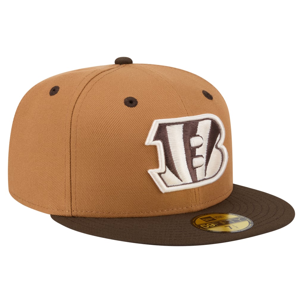 Cincinnati Bengals New Era Two-Tone Walnut 59FIFTY Fitted Hat - Light Brown/Dark Brown