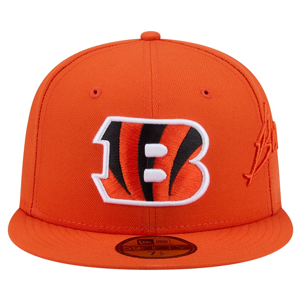 Cincinnati Bengals New Era Side Script 59FIFTY Fitted Hat - Orange