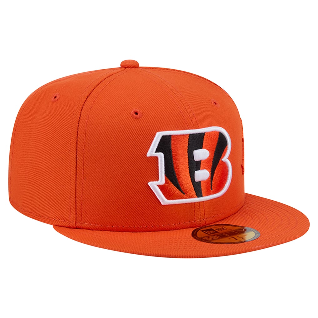 Cincinnati Bengals New Era Side Script 59FIFTY Fitted Hat - Orange