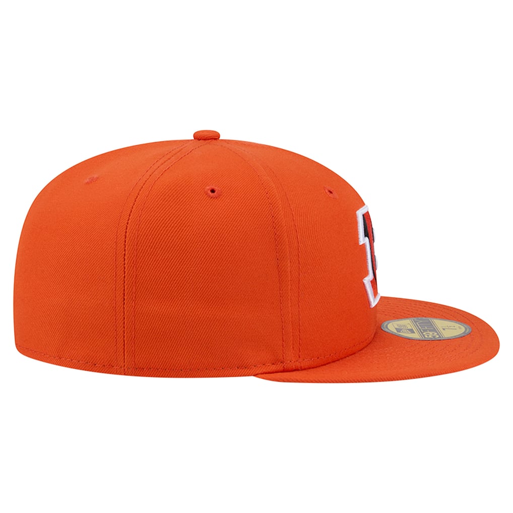 Cincinnati Bengals New Era Side Script 59FIFTY Fitted Hat - Orange