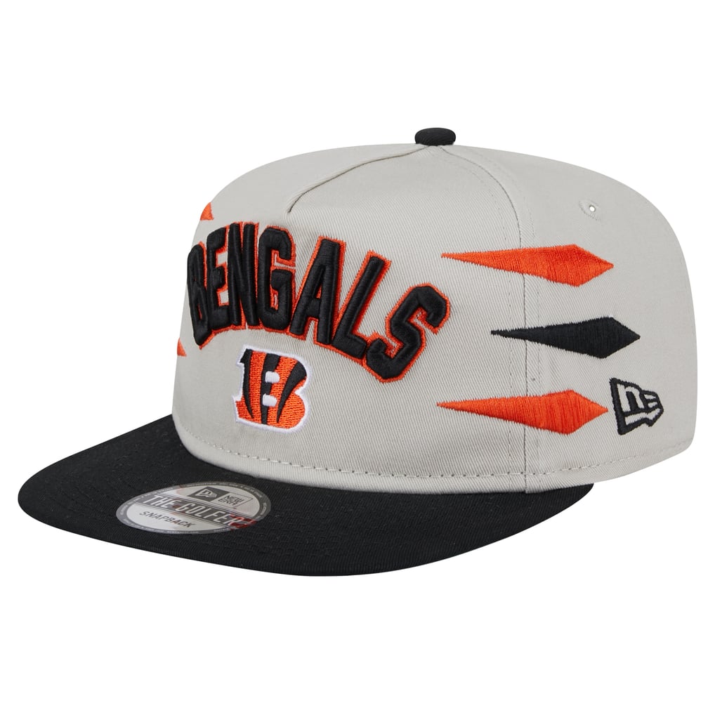Cincinnati Bengals New Era Athletic Golfer Snapback Hat - Stone/Orange