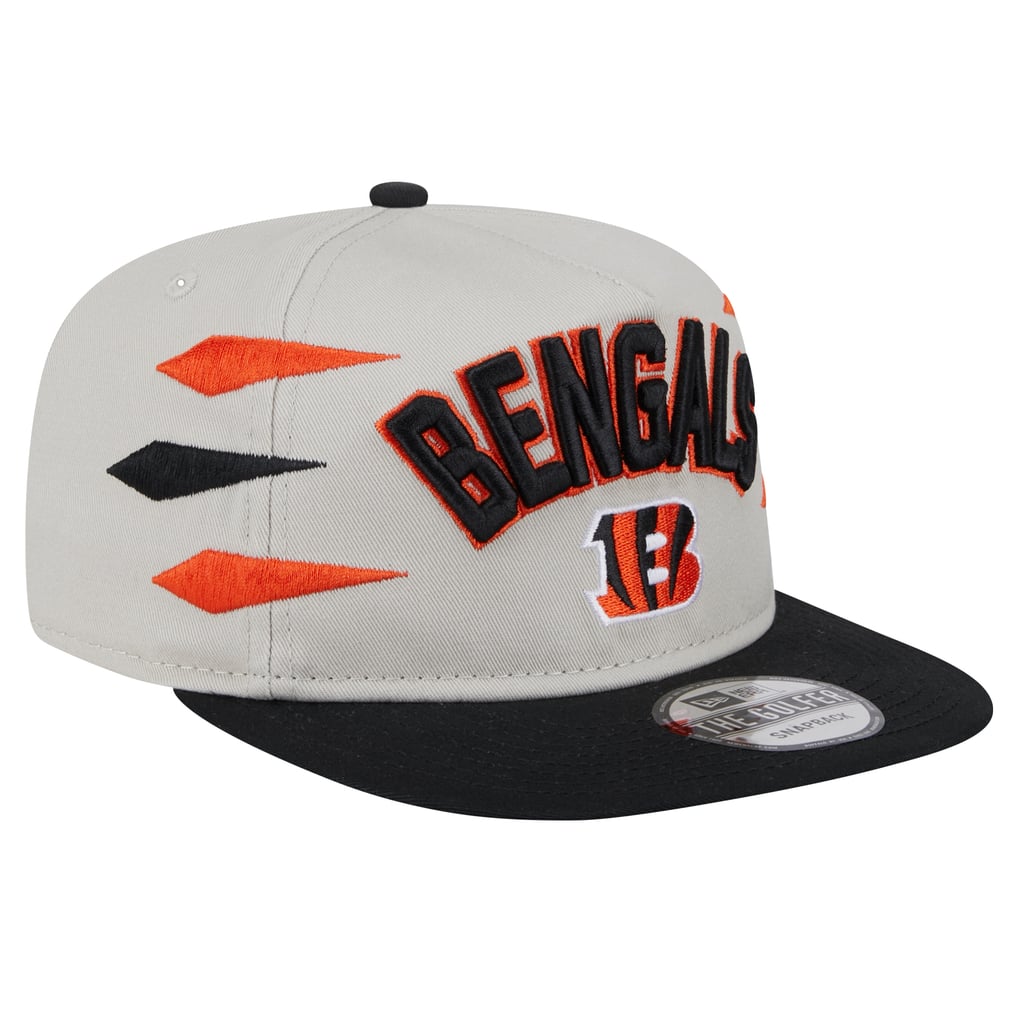 Cincinnati Bengals New Era Athletic Golfer Snapback Hat - Stone/Orange