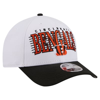 Cincinnati Bengals New Era Loyal 9FORTY M-Crown Adjustable Hat - White/Black