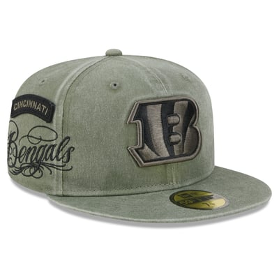 Cincinnati Bengals New Era x BJ Betts 2026 Salute To Service 59FIFTY Fitted Hat - Olive