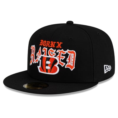 Cincinnati Bengals New Era x Born x Raised 59FIFTY Fitted Hat - Black