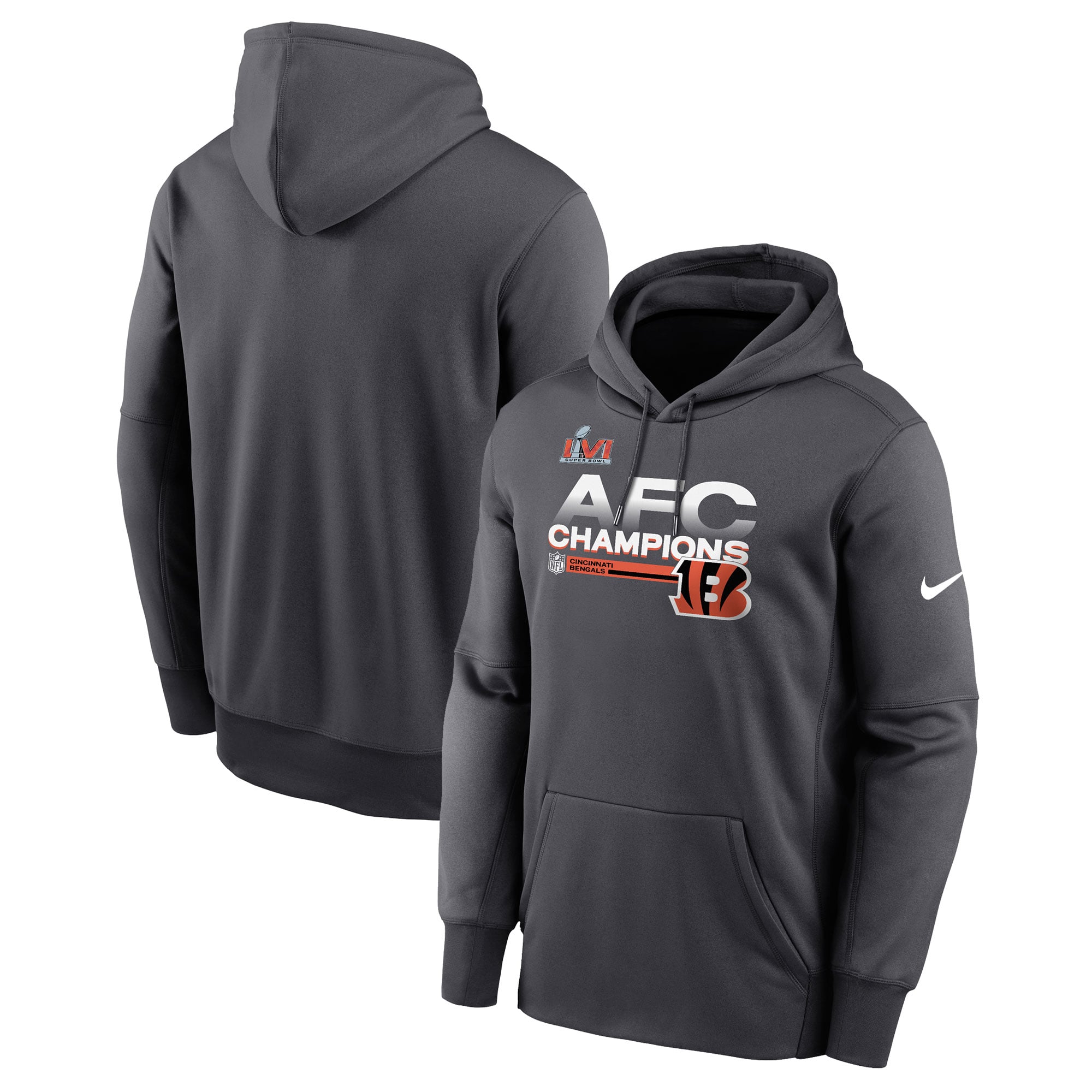 Men's Nike Anthracite Cincinnati Bengals 2021 AFC Champions Locker