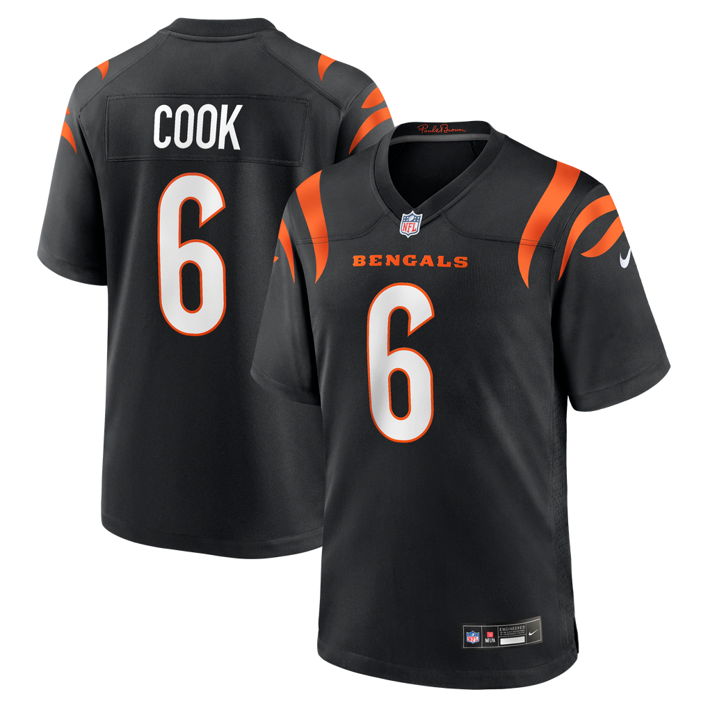 Bryan Cook Cincinnati Bengals Nike Team Game Jersey -  Black