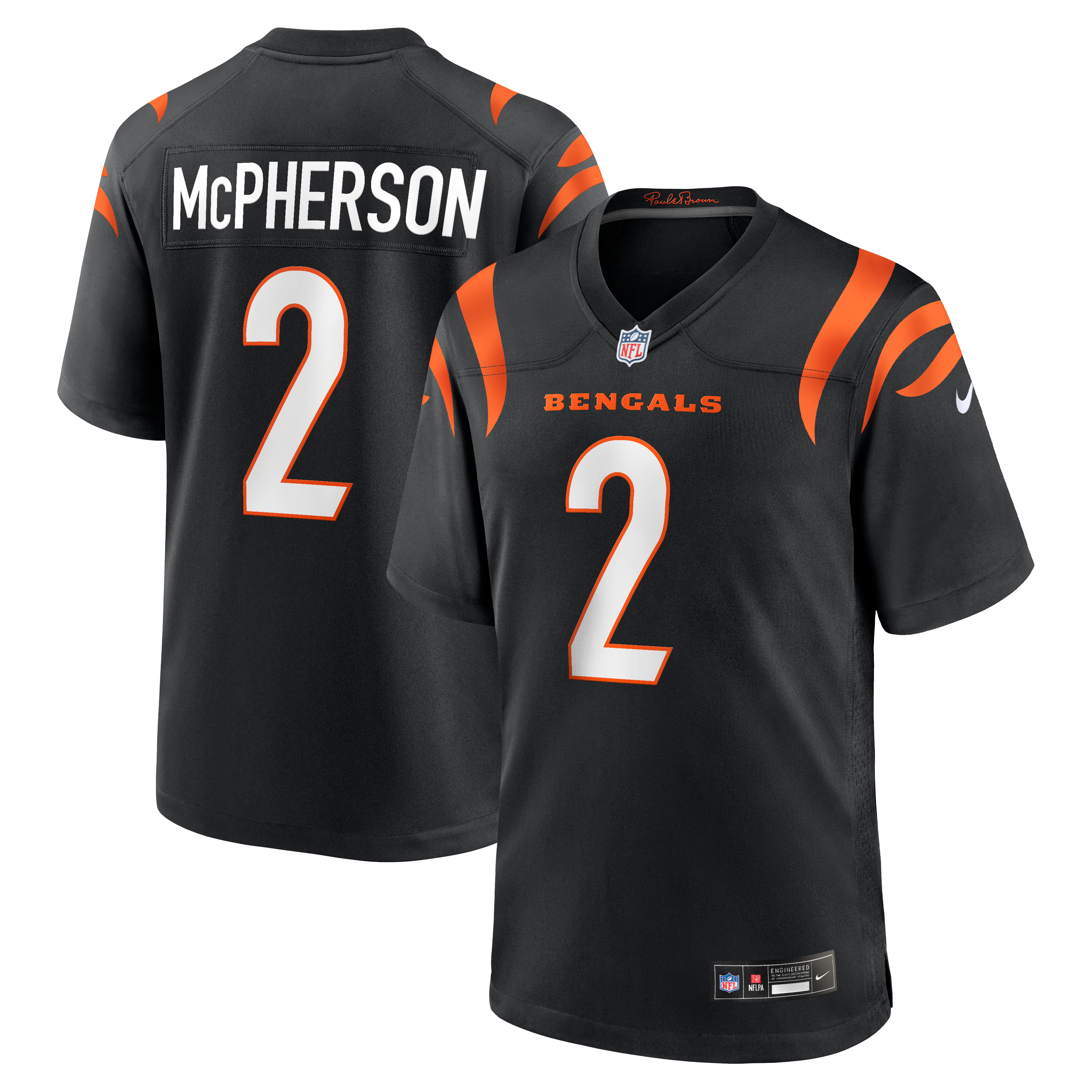 Evan McPherson Cincinnati Bengals Game Jersey Black