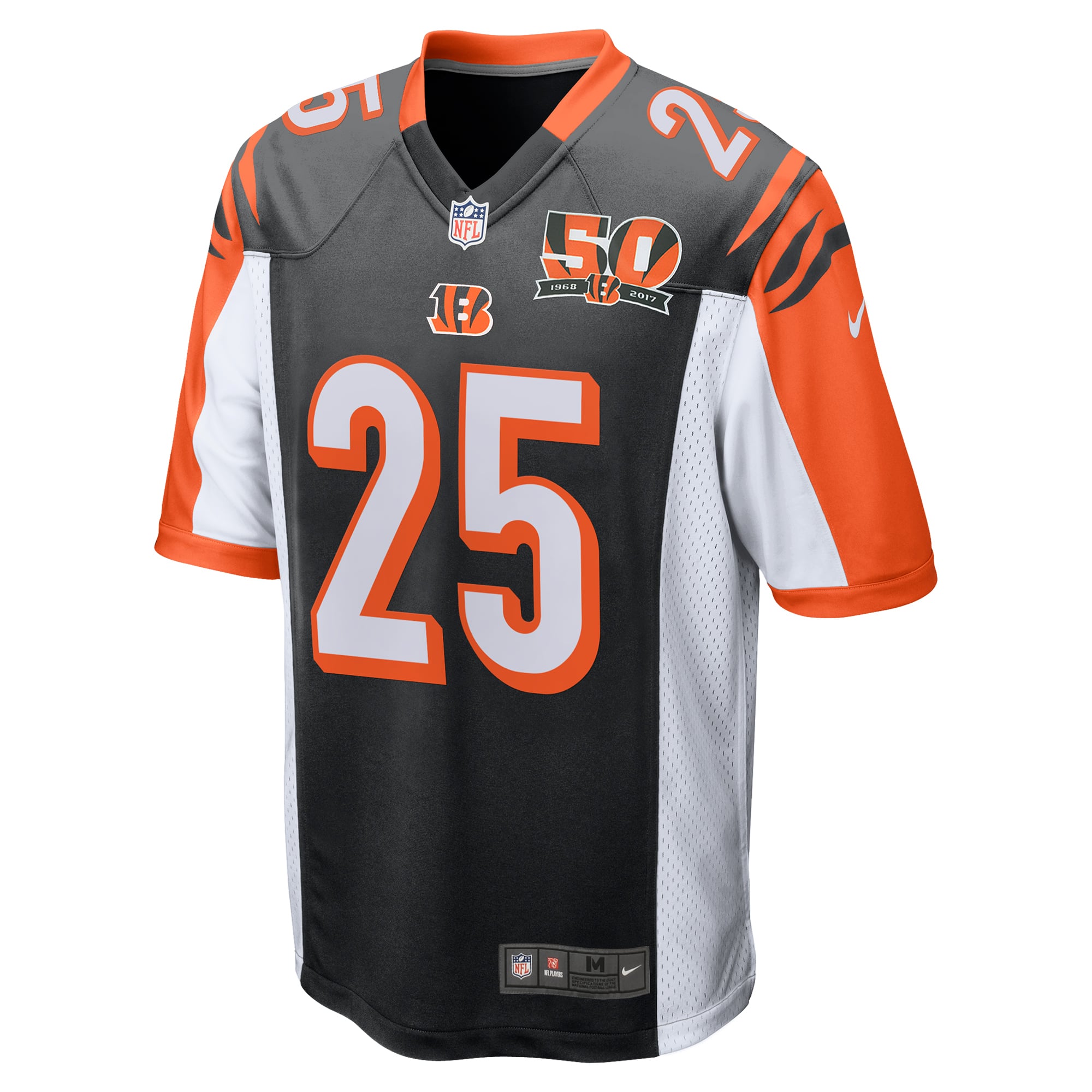 Men's Cincinnati Bengals Giovani Bernard Nike Black 50th