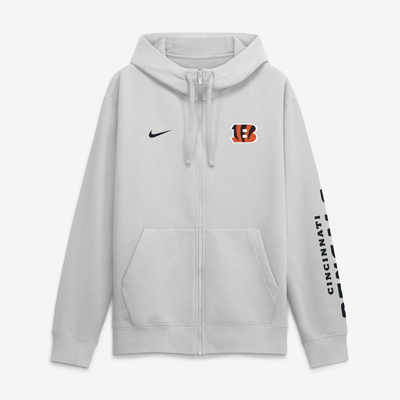 Cincinnati Bengals Nike Cool Down Club Full-Zip Hoodie - Gray